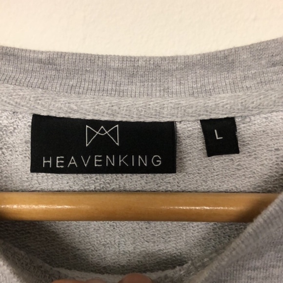 HEAVENKING Fox Boutin Grey Crew Sweater - Picture 5 of 8